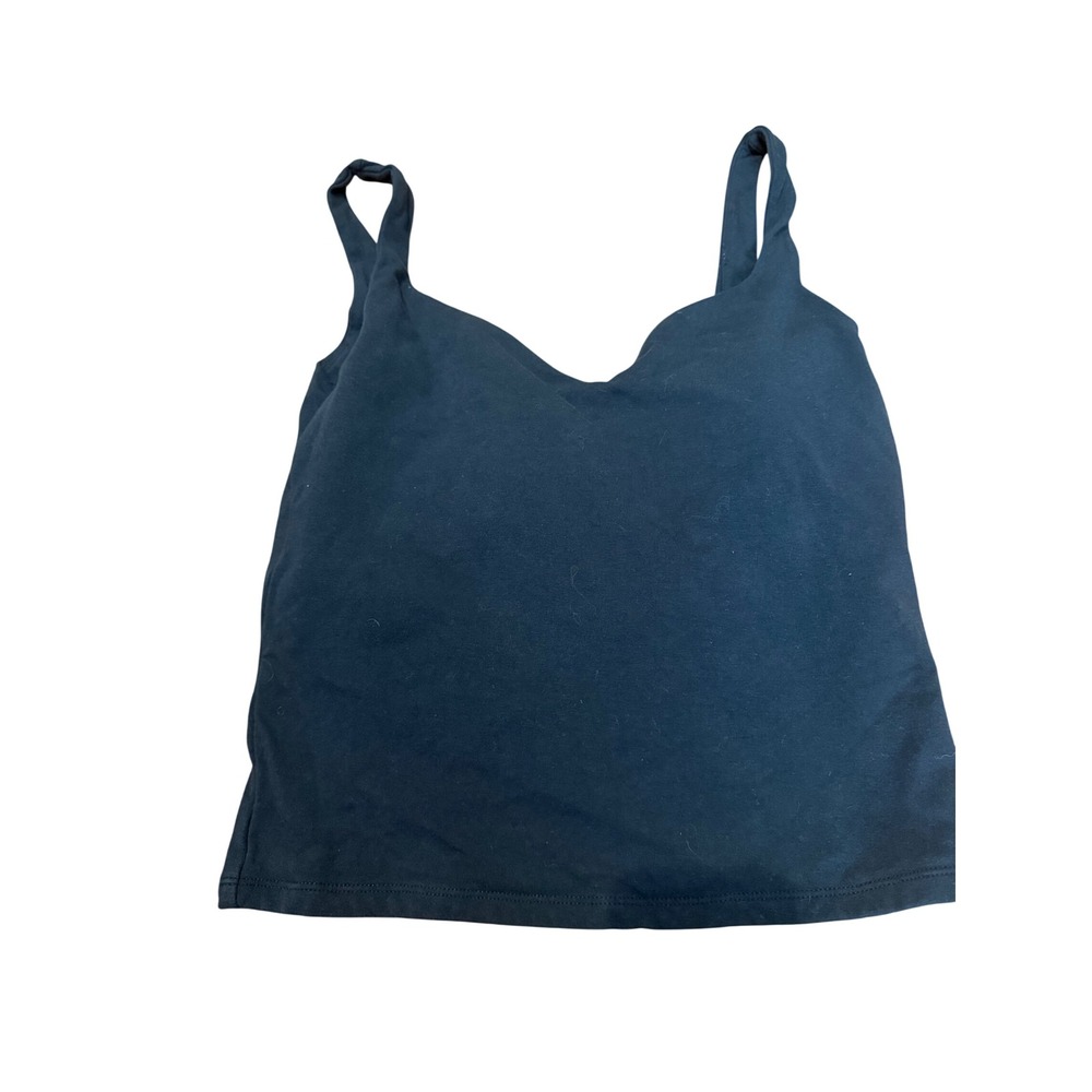 Abercrombie & Fitch Black V-Neck Shelf Bra Cami Tank Top Large Sleeveless Slim